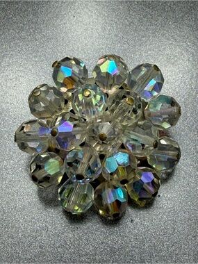 Vintage Austrian Cluster brooch #cz573